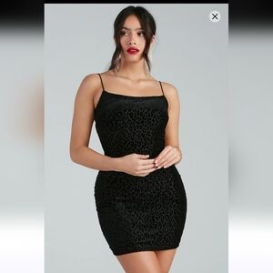 Black Leopard Print Dress